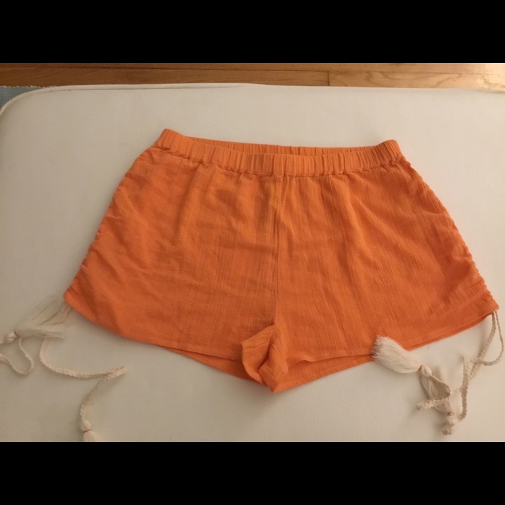 Free people salmon color side drawstring short xs